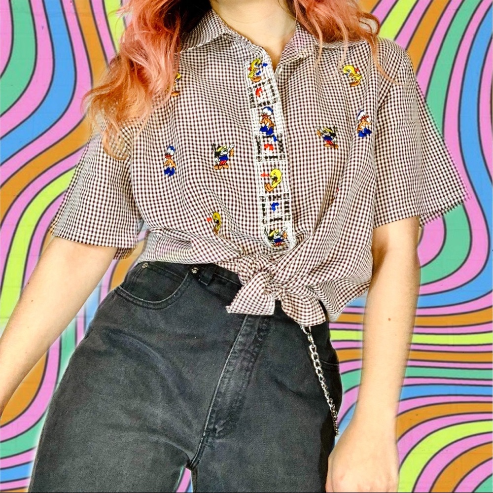 Vintage Looney Tunes Button Down Shirt